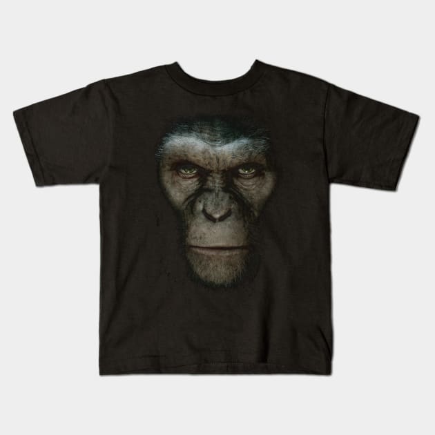 Caesar Ape Kids T-Shirt by enchantingants